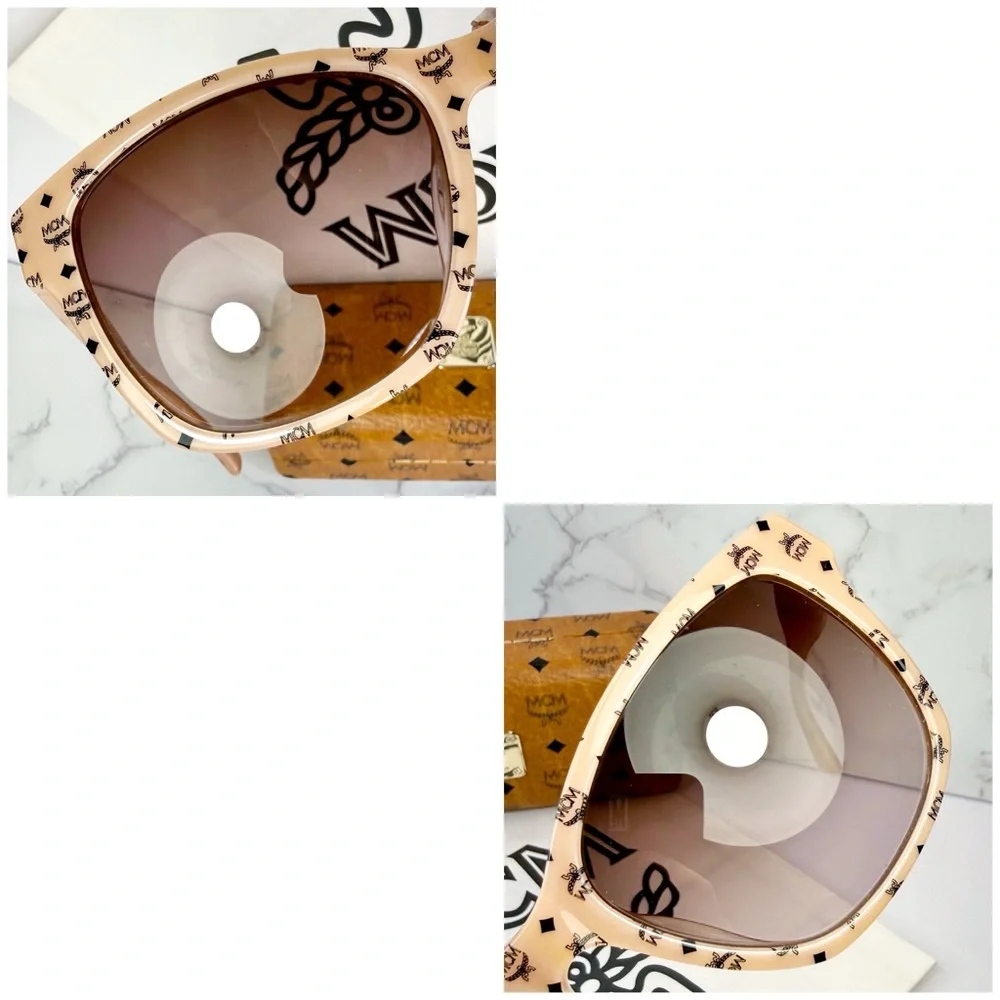MCM Nude Logo Square Sunglasses